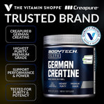 BodyTech Elite German Creatine with Creapure®, Creatine Monohydrate Powder for Strength, Size & Power, 5g per Serving, Unflavored, Gluten Free, 11.01 oz, 60 Servings