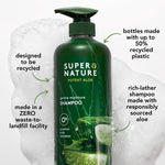 Super Nature Shampoo and Conditioner Set – Sulfate Free, Paraben Free Hair Care Duo Hydrating & Nourishing Formula with Aloe for Dry, Damaged, Curly, or Color Treated Hair 2 Pack (16 fl oz Bottles)