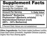 Feel Good Superfoods Berberine Phytosome, 120 Vegan Capsules
