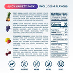 DripDrop Hydration Packets - Juicy Variety Pack - Single Serve Electrolytes Powder Drink Mix - Grape, Fruit Punch, Strawberry Lemonade, Cherry - Non-GMO, Gluten Free, Vegan - 32 Sticks