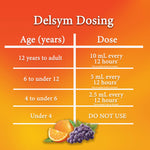 Delsym 12 Hour Cough Relief Liquid- Day Or Night, Orange Flavor Cough Medicine With Dextromethorphan Helps Quiet Cough By Suppressing Cough Reflex, 3 oz. (Pack of 2)
