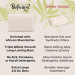 Australian Botanical Soap Variety Pack, 6.6 oz Bars Goat Milk, Eucalyptus, Manuka Honey, Sea Salt, Pink Lychee, Lemongrass, Raspberry, Valencia Orange Enriched with Organic Shea Butter, Pack of 8