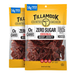 Tillamook Country Smoker Zero Sugar Original Beef Jerky Sticks, 6.5 Oz, Pack of 2, 14g Protein, Real Hardwood Slow-Smoked, High Protein, Low Carb Meat Snacks, Keto-Friendly, 0g Sugar & Total Carbs