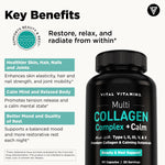 Vital Vitamins Multi Collagen Complex + Calm with Ashwagandha, 90 Capsules