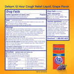 Delsym Adult 12 Hr Cough Relief Liquid, Grape, 5oz (Pack of 2)