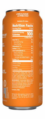 Bucked Up Lightly Carbonated Protein Soda | 25g Whey Isolate - Zero Sugar, Low Calorie, Caffeine Free, Clean Drink | Sparkling Protein Soda - 12 Pack, 16 oz Cans (Orange Cream)
