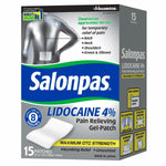 Salonpas LIDOCAINE Pain Relieving Maximum Strength Gel 15Patch
