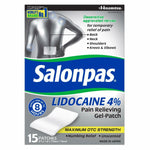Salonpas LIDOCAINE Pain Relieving Maximum Strength Gel 15Patch