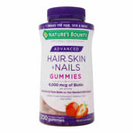 Nature's Bounty Hair, Skin & Nails Rapid Gummies, Argan-Infused Vitamin Supplement with Biotin , Supports Hair, Skin, and Nail Health for Women, 230 Count