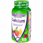 Vitafusion Chewable Calcium Gummy Vitamins for Bone and Teeth Support, Calcium Gummies, Fruit and Cream Flavor, 100 Count, 50 Day Supply