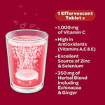 Airborne Very Berry Effervescent Tablets Vitamin C 1000mg (per serving) (36 count in a box), Gluten-Free Immune Support Supplement, With Vitamins A C E, ZINC, Selenium, Echinacea & Ginger