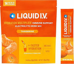Liquid I.V.® Hydration Multiplier +Immune Support - Tangerine | Electrolyte Powder Drink Mix | 3 Pack (42 Servings)