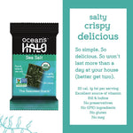 Ocean's Halo 4 Pack Sea Salt Seaweed Snacks, .56 oz, 3 Pack