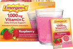 Emergen-C 1000mg Vitamin C Powder, with Antioxidants, B Vitamins and Electrolytes, Immunity Supplements for Immune Support, Caffeine Free Fizzy Drink Mix, Raspberry Flavor, 0.32 Ounce (Pack of 30)