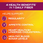 Metamucil 4-in-1 Psyllium Husk Fiber Supplement, Real Sugar, 114 tablespoons, Orange Flavored, Daily Fiber Powder for Digestive Health, made with Plant-Based Psyllium Husk Fiber