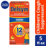 Delsym Adult 12 Hr Cough Relief Liquid, Orange, 15oz (3X5oz)