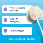 Vital Proteins Collagen Peptides + Biotin 10000mcg Hair Complex, Hair Growth Supplement - Clinically Studied Lustriva to Promote Thicker Fuller Hair, 20g Unflavored Collagen for Women 11.4oz Powder