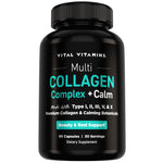 Vital Vitamins Multi Collagen Complex + Calm with Ashwagandha, 90 Capsules