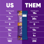 IQBAR Clean Plant Protein Bars - Almond Butter Chip - 12 Count - Keto, Vegan, High Fiber, Gluten and Dairy Free, Low Sugar Snack - Brain and Body Nutrients for Focus, Energy, Meal Replacement