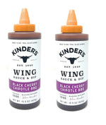 Kinder's Marinades, BBQ, Dipping & Wing Sauces - 2 bottles (Black Cherry Chipotle BBQ Wing 15.5oz)