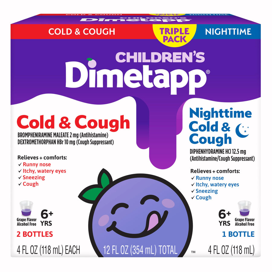 Dimetapp Children's Cold & Cough Day/Night, 4 Fluid Ounce (Pack of 3)