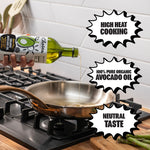 Chosen Foods Organic Avocado Oil, 16.9 Fl Oz - All Purpose Cooking Oil made from 100% Pure Avocados - Non-GMO, Gluten-Free, Keto Friendly, Glyphosate Free - 500mL (Pack Of 1)