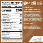 No Cow Vegan Protein Bars, Upgraded Chocolate Chip Cookie Dough | 20g Plant Based Protein, Gluten Free, Dairy Free, Soy Free, Keto Friendly, Low Sugar, High Fiber Snack Bars | Pack of 12