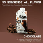 RAW Chocolate Protein Shake - Ready-to-drink Protein Drinks with 30g of Grass-Fed Whey Protein Isolate for Post-Workout - Low-Sugar & Gluten-Free Meal Replacement Drink & Breakfast Shake, 12 Fl Oz (12-Pack)
