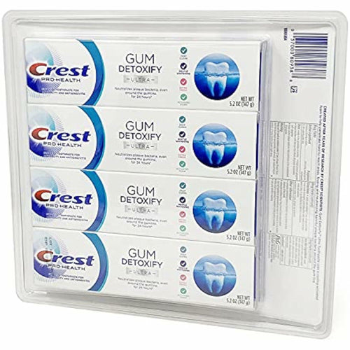 Crest Pro Health Ultra Gum Detoxify Toothpaste (4-Pack, 5.2 oz each)