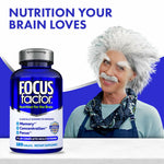 Focus Factor Brain Supplement Multivitamin Improve Memory and Clarity Boost Concentration Neuro Energy Learning Reasoning for Men and Women 180 Tablets