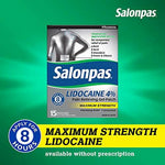 Salonpas LIDOCAINE Pain Relieving Maximum Strength Gel 15Patch