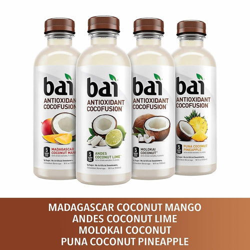 Bai Coco Volcanic Antioxidant Beverage Variety Pack (Pack of 1) 18 Fl Oz, 270 Fluid Ounce