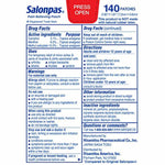 Hisamitsu Salonpas Pain Relieving Patches 140 Patches Per Box