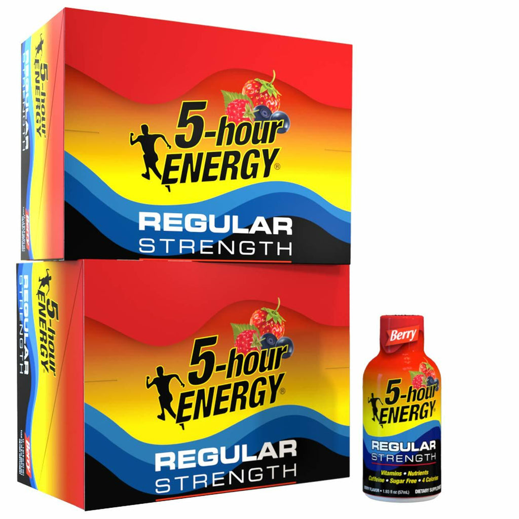 5-hour ENERGY Shot, Regular Strength Berry, 1.93 Ounce, 24 Count