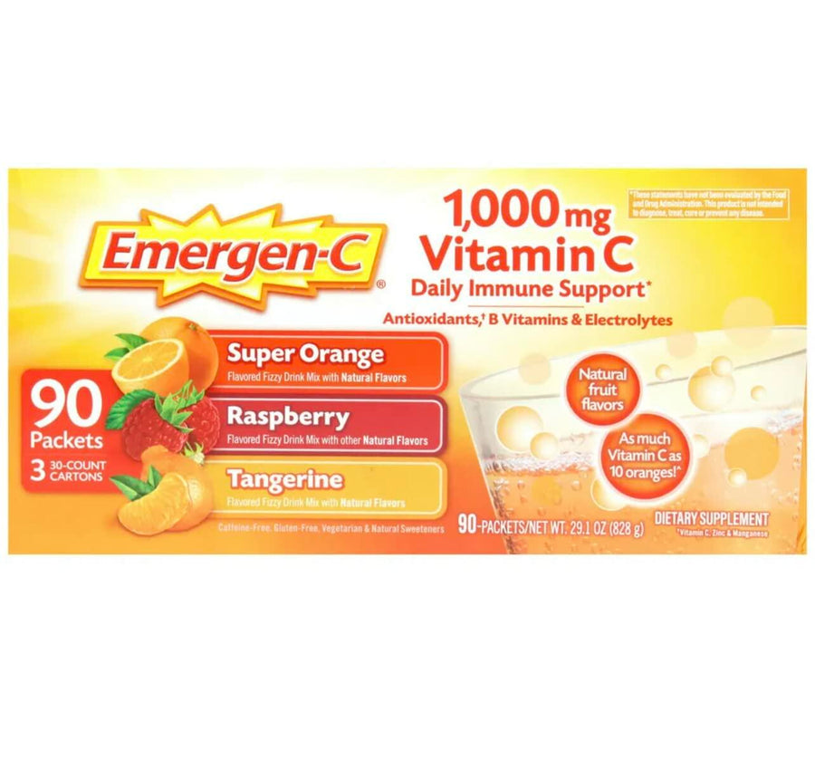 Emergen-C Tangerine Fizzy Drink Mix 90 Pack