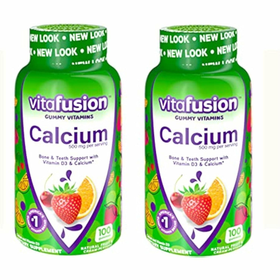 Vitafusion Calcium, Gummy HDEsa Vitamins For Adults, 100 Count (Pack of 2) fJBQN