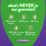 Vitafusion Chewable Calcium Gummy Vitamins for Bone and Teeth Support, Calcium Gummies, Fruit and Cream Flavor, 100 Count, 50 Day Supply