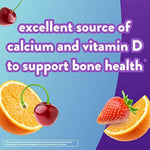 Vitafusion Chewable Calcium Gummy Vitamins for Bone and Teeth Support, Calcium Gummies, Fruit and Cream Flavor, 100 Count, 50 Day Supply