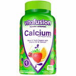 Vitafusion Chewable Calcium Gummy Vitamins for Bone and Teeth Support, Calcium Gummies, Fruit and Cream Flavor, 100 Count, 50 Day Supply