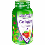 Vitafusion Chewable Calcium Gummy Vitamins for Bone and Teeth Support, Calcium Gummies, Fruit and Cream Flavor, 100 Count, 50 Day Supply
