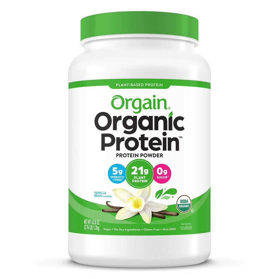 Organic Plant Based Protein Powder, Vanilla Bean, 2.74 lb