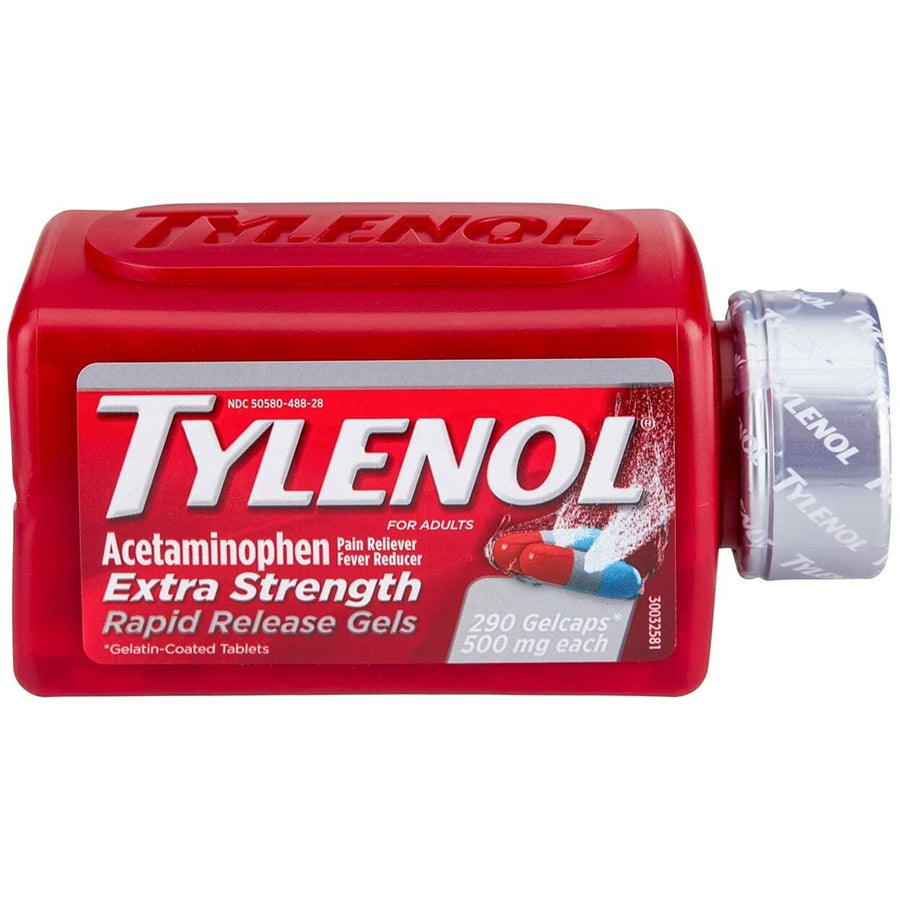 Tylenol Extra Strength Acetaminophen Rapid Release Gels, Pain Reliever & Fever Reducer, 290 Ct
