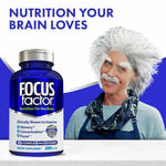 Focus Factor Nutrition for The Brain, Improved Memory & Concentration Brain Supplement, Complete Multivitamin with Vitamins B6, B12, D, Bacopa Monnieri & Tyrosine, 150 Count (Pack of 2)