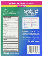 Systane Ultra Lubricant Eye Drops, .33 fl oz (10 ml) Bottle (Pack of 3)