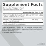 Sports Research Vitamin D3 K2 with 5000iu of Plant-Based D3 & 100mcg of Vitamin K2 as MK-7, Non-GMO Verified & Vegan Certified - 160 Liquid Softgels