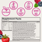 Zena Nutrition Organic Super Greens Powder, 70+ Superfoods, 0 Sugar, 5G Fiber, Spirulina, Chlorella, Antioxidants, Prebiotics/Probiotics, Digestive Enzymes, Mixed Berry, 45 Drink Mix Packets