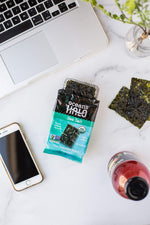Ocean's Halo 4 Pack Sea Salt Seaweed Snacks, .56 oz, 3 Pack