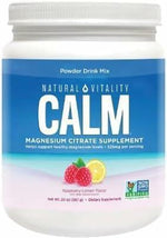 Natural VitaIity Calm Magnesium Citrate Powder, Raspberry Lemon Flavor. 20OZ