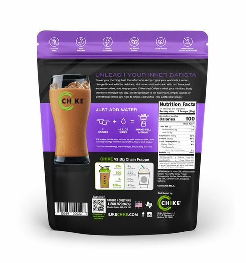 Chike Caramel High Protein Iced Coffee, 20 G Protein, 2 Shots Espresso, 1 G Sugar, Keto Friendly and Gluten Free, 14 Servings (14.3 Ounce)