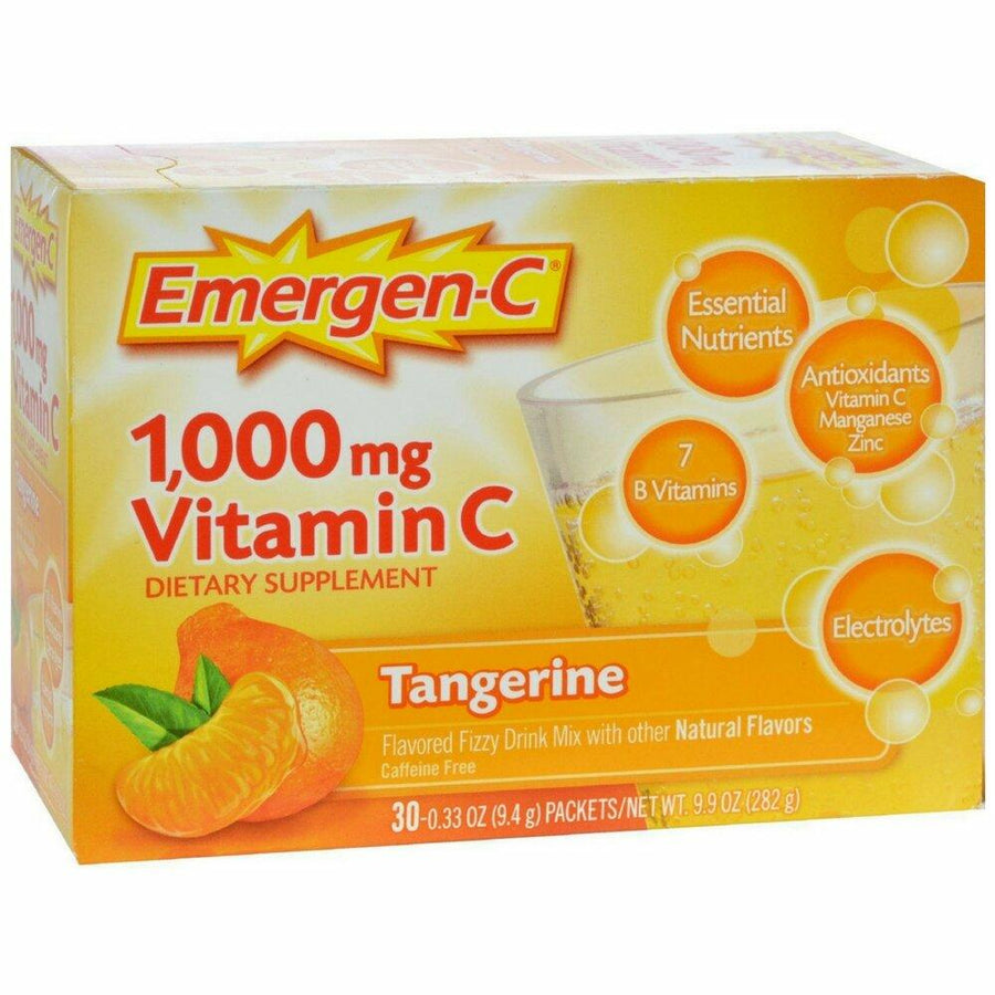 Emergen-C Vitamin C Tangerine Flavored Drink Mix 30 Packets, 0.33 oz